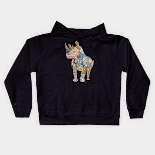 Crash of Rhinos Mechanical Rhino Psychedelic Phoenix Kids Hoodie